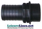 1" BSP MALE X 1" HOSE BARB STRAIGHT WATER FITTING