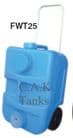 FRESH WATER TAXI 25 LITRE WHEELED WATER TANK - BLUE