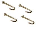 HOOK BOLTS 4" SET OF FOUR WITH NUTS