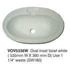 OVAL INSET BOWL  WHITE