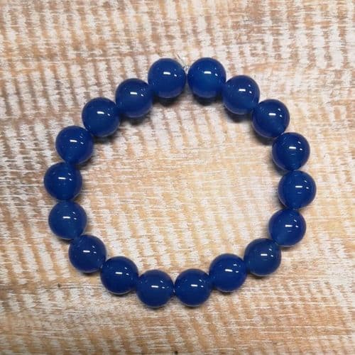 Blue Onyx Bead Bracelet