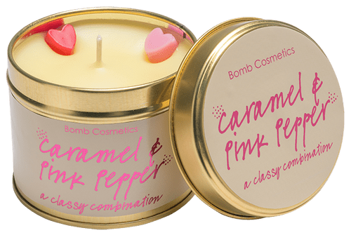 Caramel & Pink Pepper Candle by Bomb Cosmetics