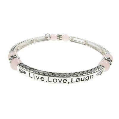 Live, Love, Laugh Sentiment Bracelet