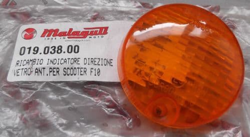 Genuine Malaguti F10 Jet Line Front Indicator Amber Lens 019.038.00