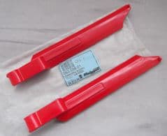 Genuine Malaguti Grizzly 10 (1988) Front Fork Protector Pair Red 063.058.01