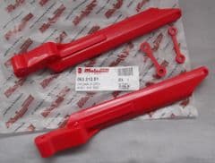 Genuine Malaguti Grizzly 10 (2002) Front Fork Protector Pair Red 063.213.01