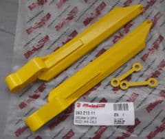Genuine Malaguti Grizzly 10 (2002) Front Fork Protector Pair Yellow 063.213.11