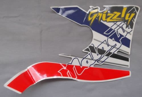 Genuine Malaguti Grizzly 10 RH Duct Decal (Blue / Red) 181.337.11.03