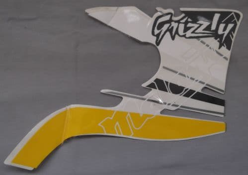 Genuine Malaguti Grizzly 10 RH Duct Decal (White / Yellow) 181.337.01.03