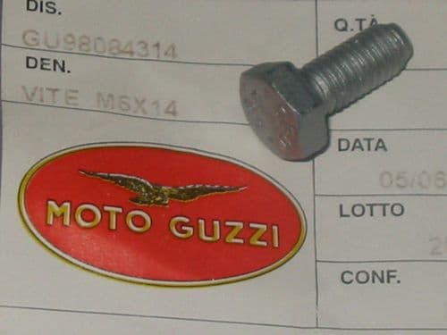 Genuine Moto Guzzi Hex Head Screw Geomet M6 x 14mm GU98084314
