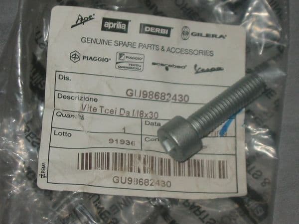 Genuine Moto Guzzi Hex Socket Cap Screw 8x30mm Geomet GU98682430