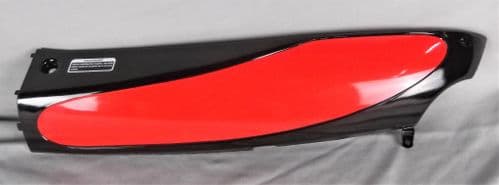 Kymco Cobra LH Lower Panel - Black / Red 83620-KEB7-3050-NH001H