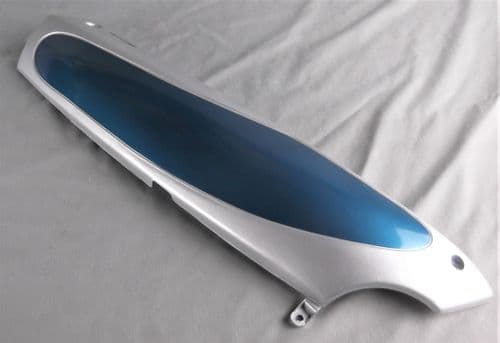 Kymco Cobra LH Lower Panel - Silver / Blue 83620-KEB7-3050-GM-NH045D