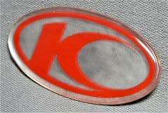 Kymco Gel Decal 50mm Chrome / Red 86102-KFA6-C10-T01