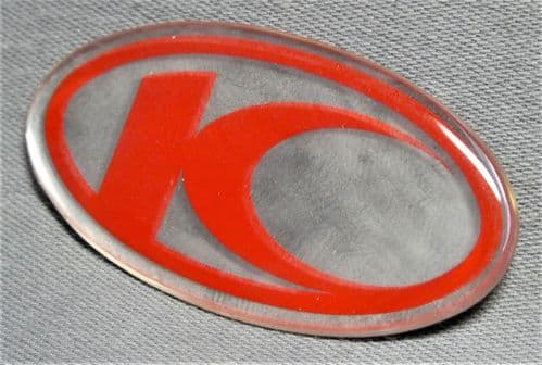 Kymco Gel Decal 50mm Chrome / Red 86102-KFA6-C10-T01