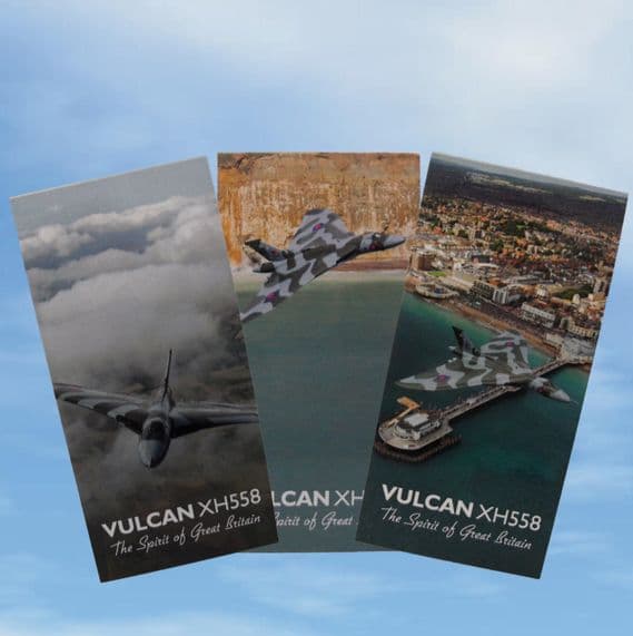 Folding Magnetic Bookmark - Set of 3 various Vulcan XH558 images