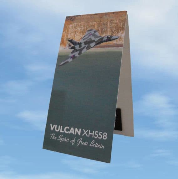 Folding Magnetic Bookmark - Vulcan XH558 Eastbourne Air to Air 2015