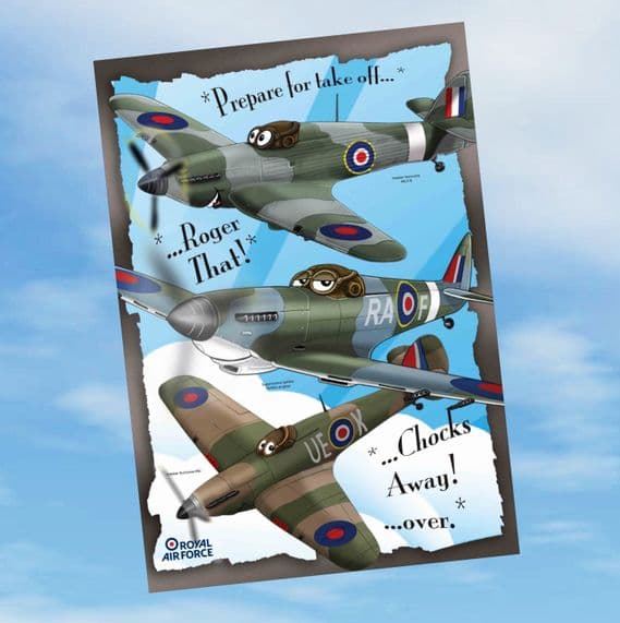 Greetings Cards - Roger That! Spitfire & Hurricanes