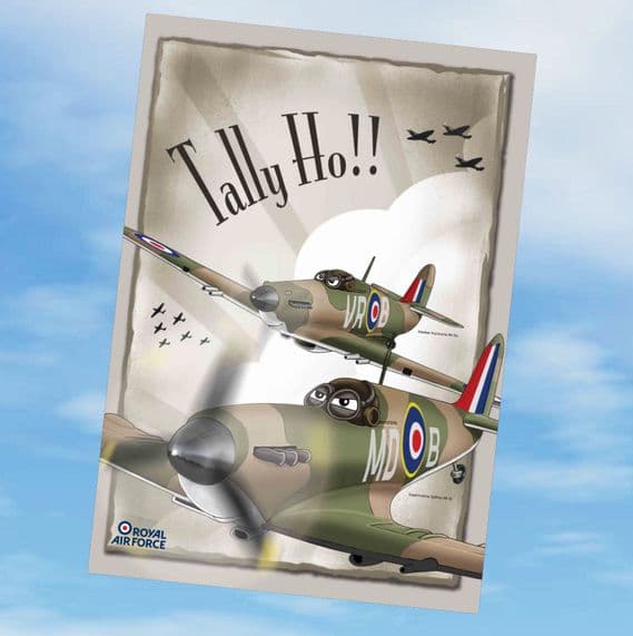 Greetings Cards - Tally Ho! Hurricane & Spitfire