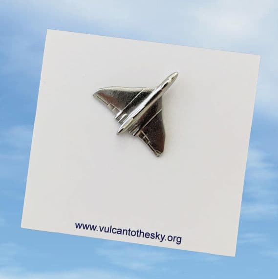 Nickel Plated Vulcan Pin Badge