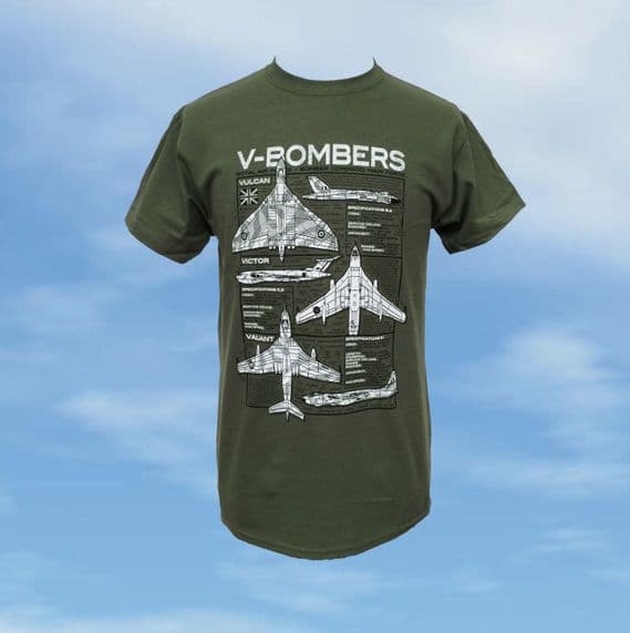 T Shirt - Green - V-Bombers Blueprint