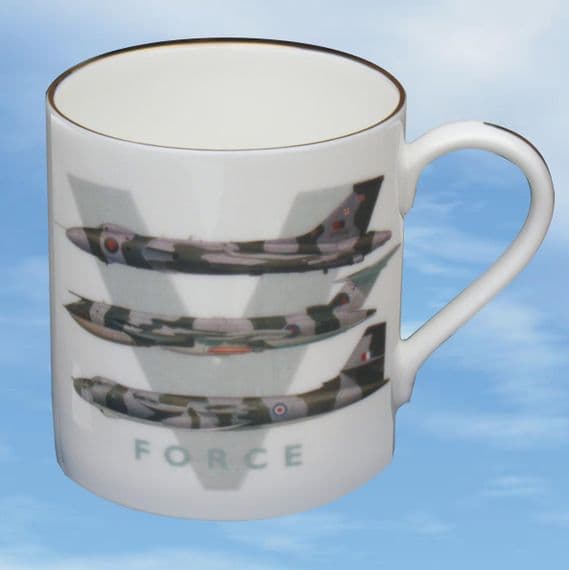 V-Force - Bone China Mug with Camouflaged Aircraft Profiles